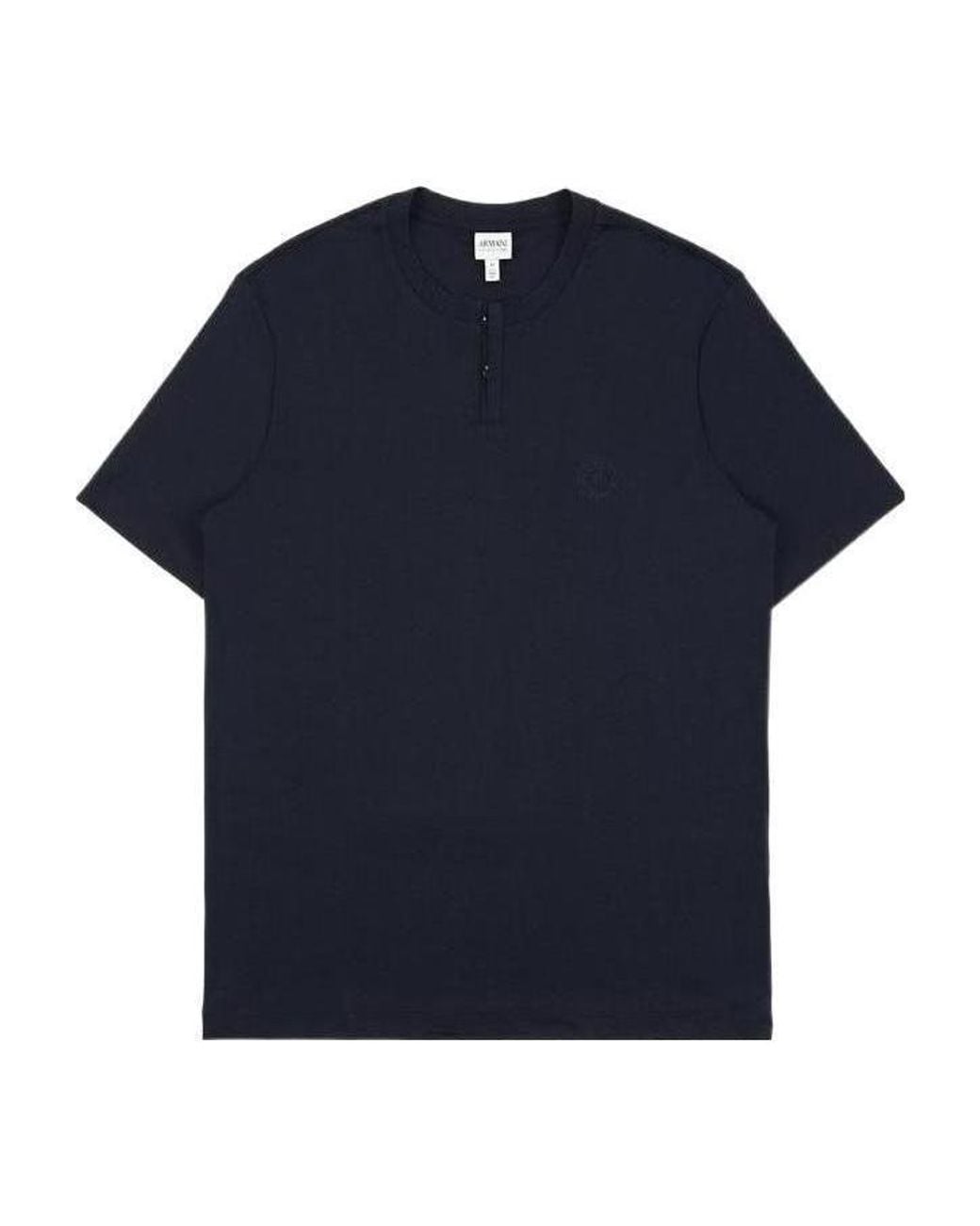 Armani Collezioni Blue Round-Necked T-Shirt for men