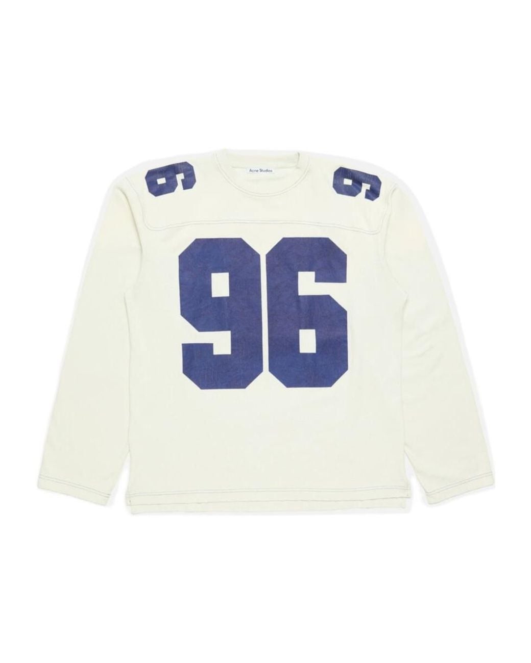 Acne Blue Number-Print Long-Sleeve Sweatshirt for men