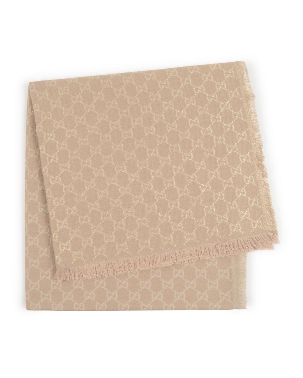 Gucci Natural Gg Printed Shawl