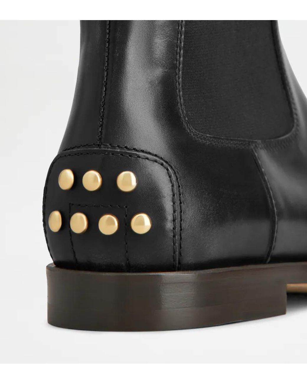 Tod's Black Studded Chelsea Boots