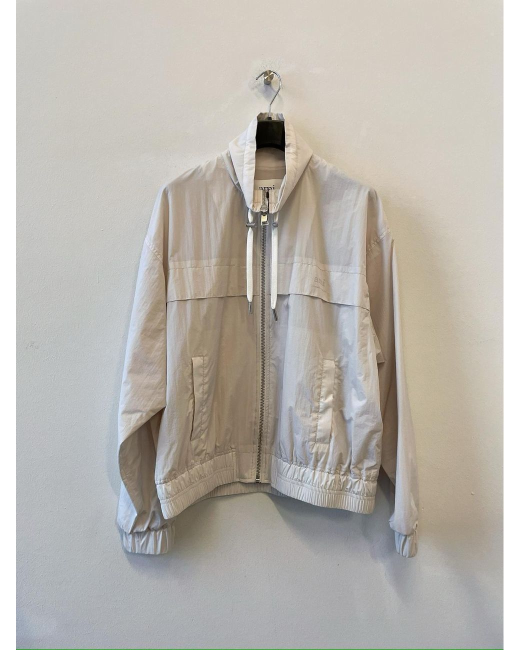 AMI Natural Zip-Up Lightweight Jacket for men