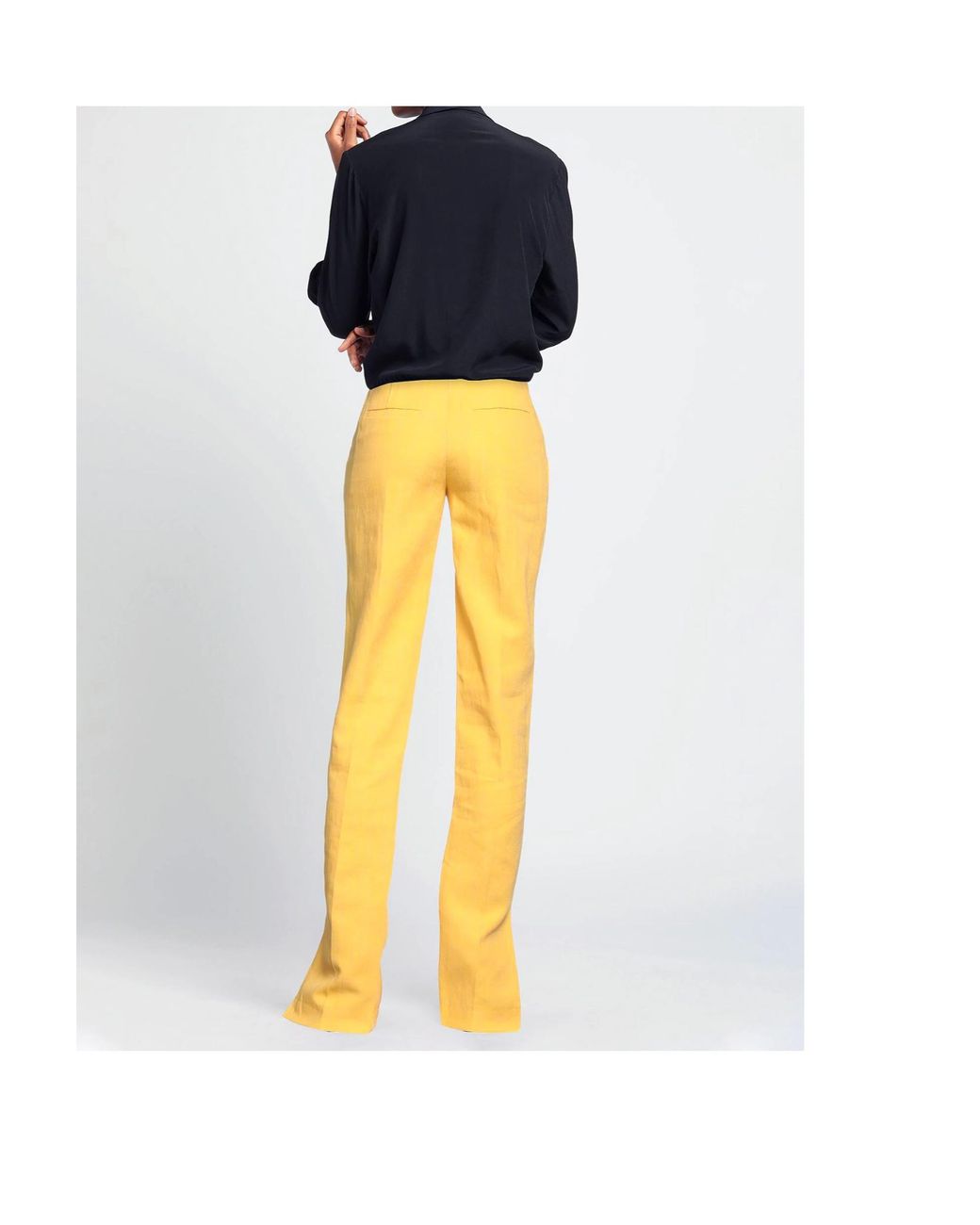 Jacquemus Yellow High-Waisted Casual Pants
