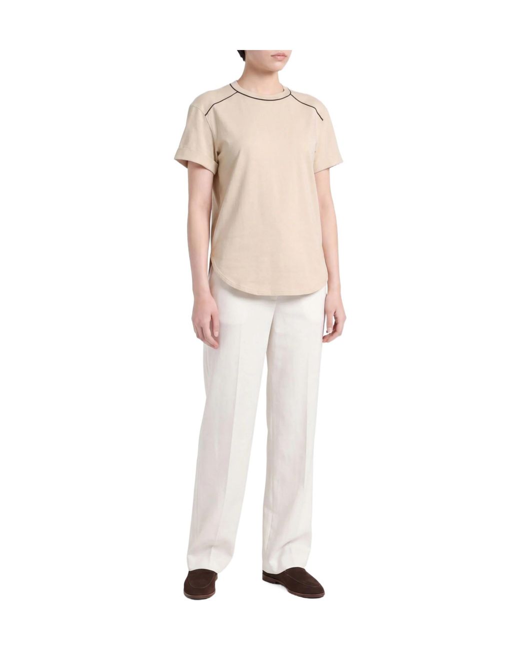 Brunello Cucinelli Natural Solidcolor Tshirt