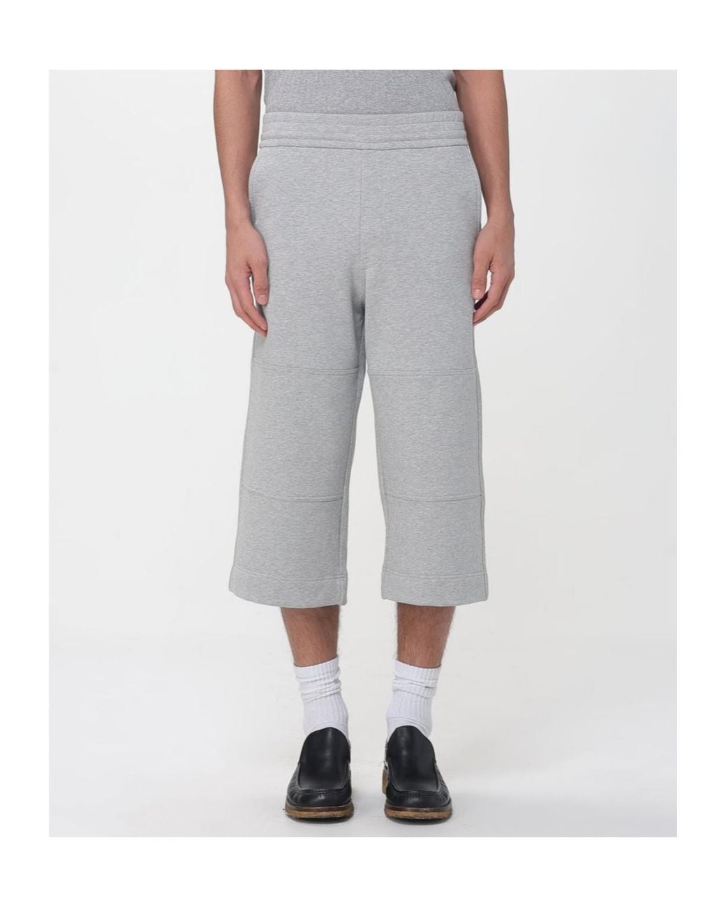 Dries Van Noten Gray Cotton Shorts for men