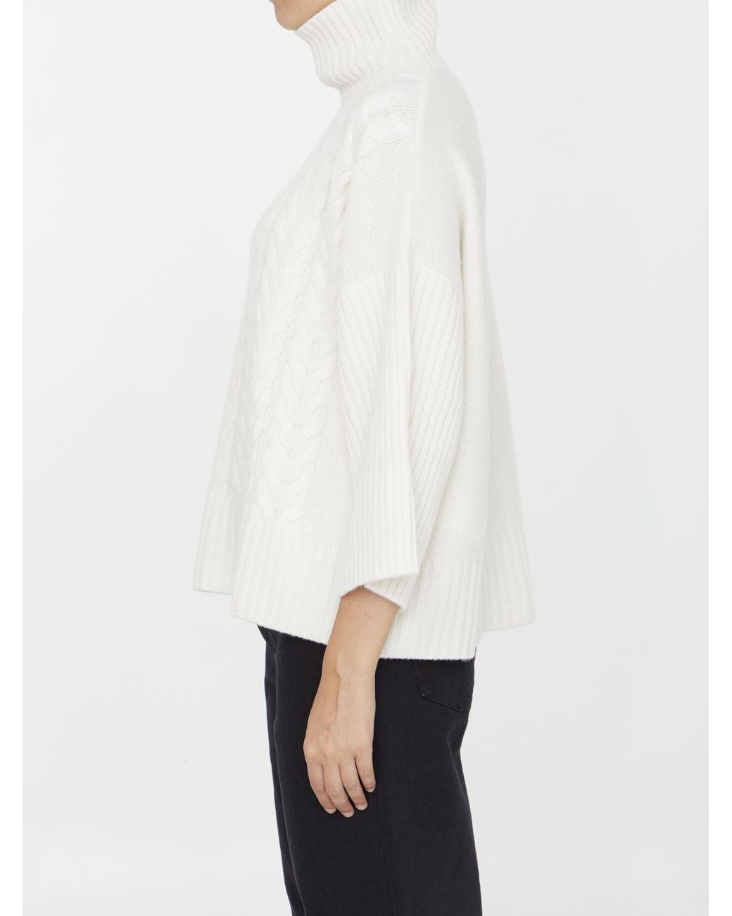Max Mara White Okra Cashmere Jumper
