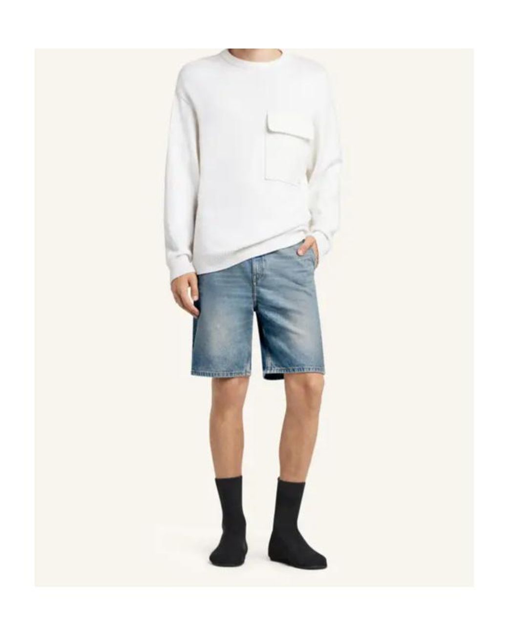 Courreges Blue Courrèges Cargo Denim Shorts for men