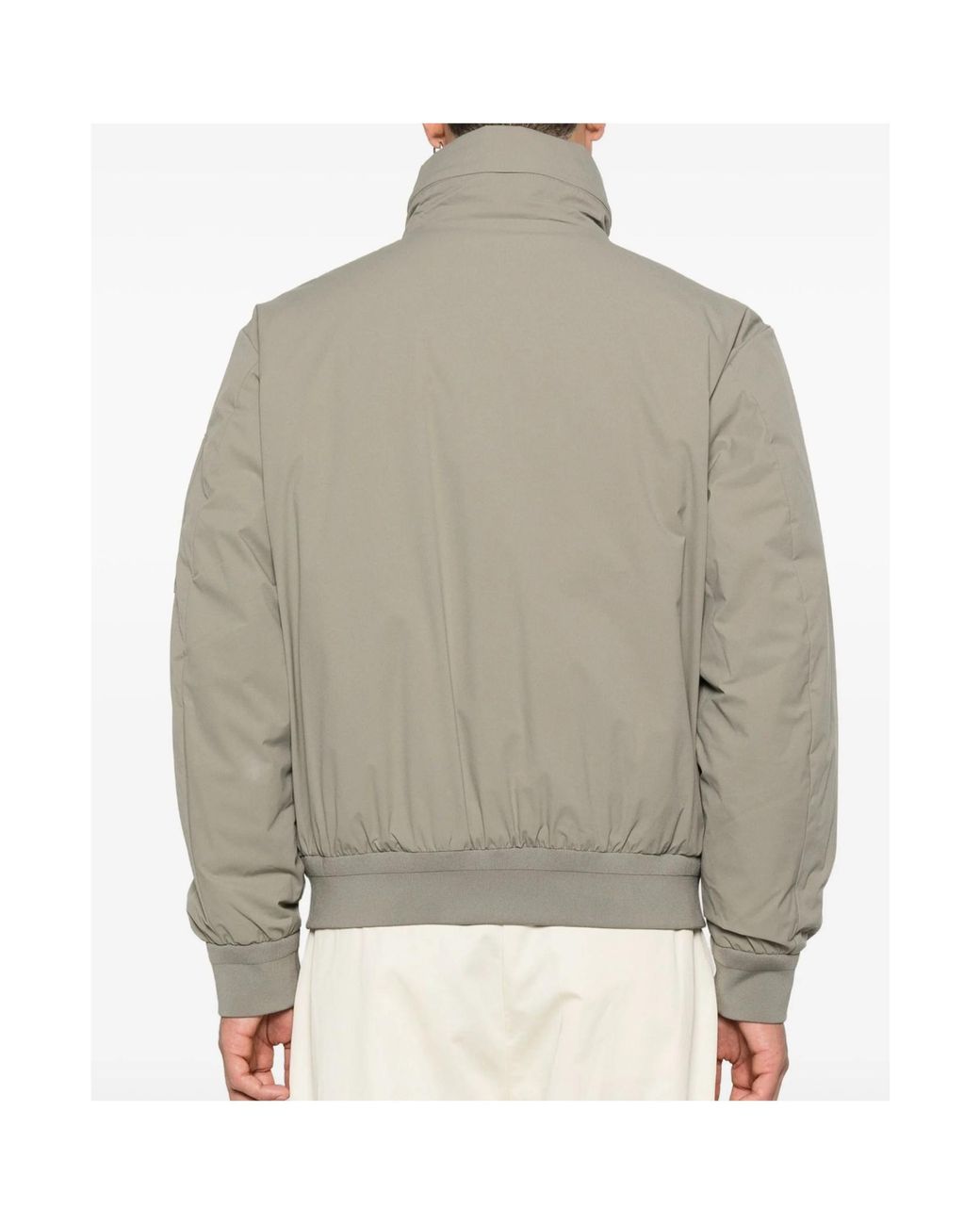 C P Company Gray Pro-Tek Hooded Bomber Padded Jacket for men