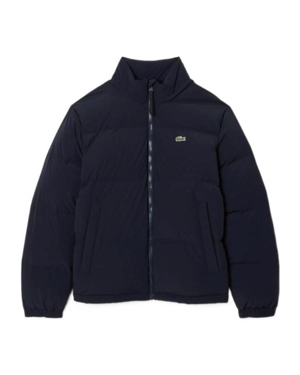Lacoste Blue Water-Repellent Hooded Down Jacket for men