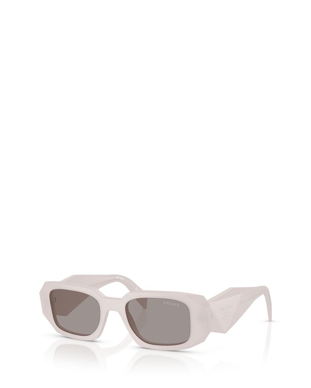 Prada White Eyewear Rectangular Frame Sunglasses