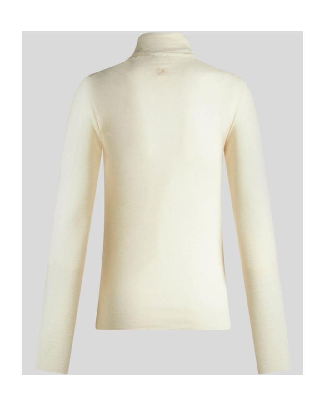 Etro White Wool Turtleneck Sweater