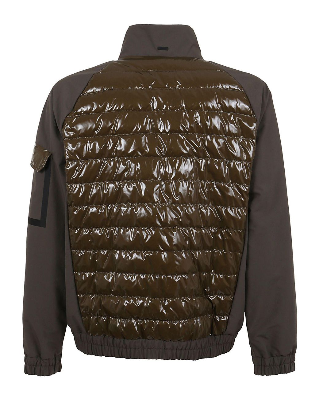 Herno Gray Quilted Panel Down Jacket for men