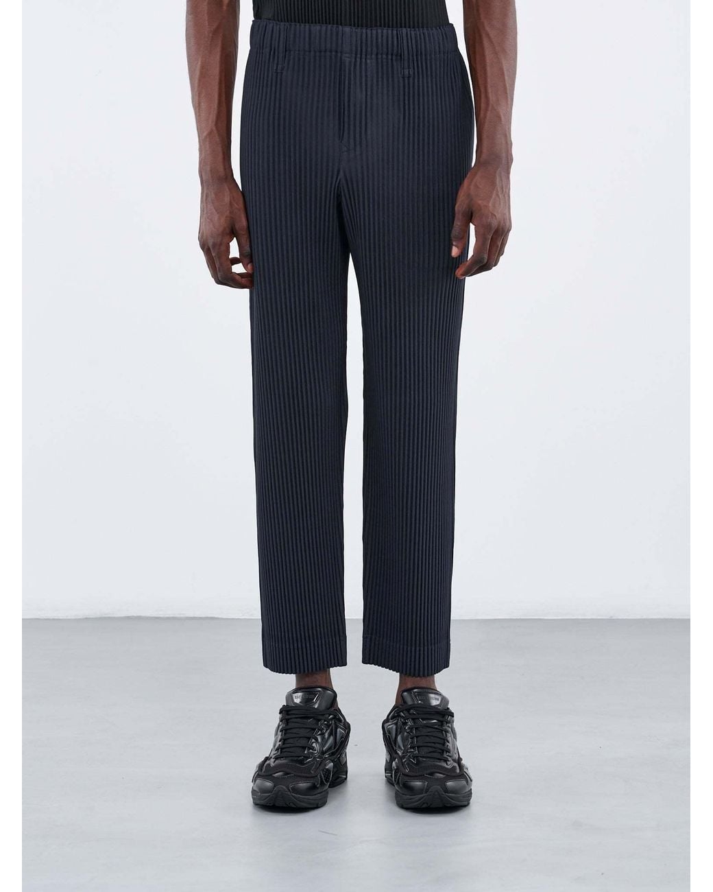 Homme Plissé Issey Miyake Blue Homme Plissé Issey Miyake Fully Pleated Trousers for men