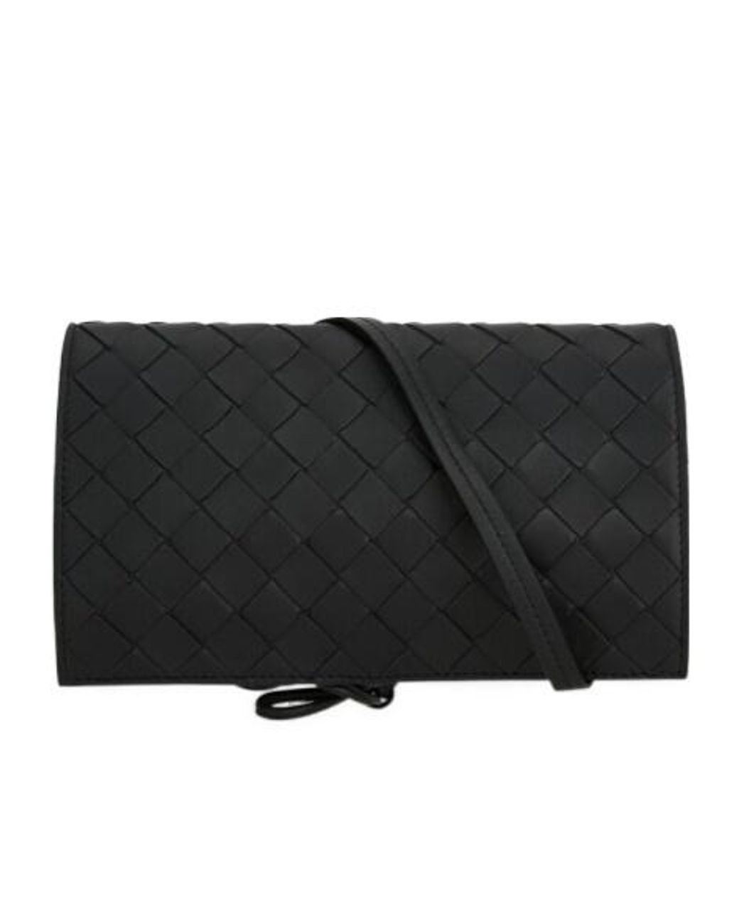Bottega Veneta Black Mini Intrecciato Shoulder Bag