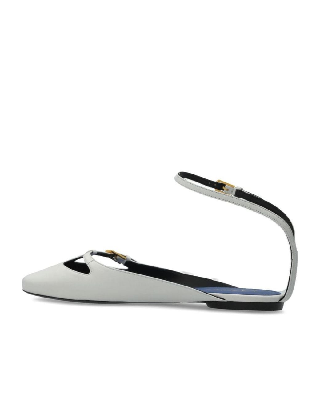 Lanvin White Mary Jane Ballet Flats