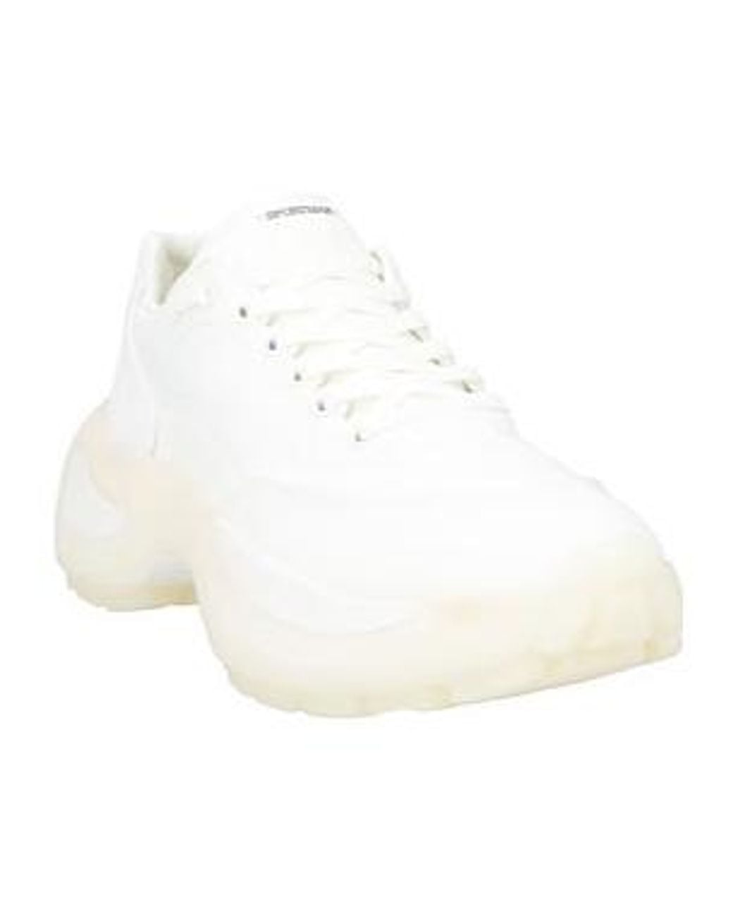 Sportmax White Canvas Platform Sneakers