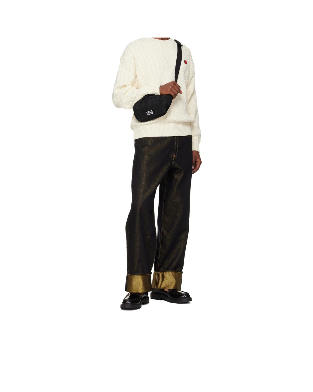 KENZO Black Explorer Belt Bag for men