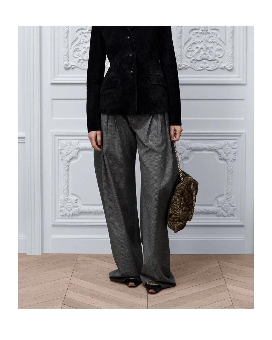 Dior Gray Pleated Pants