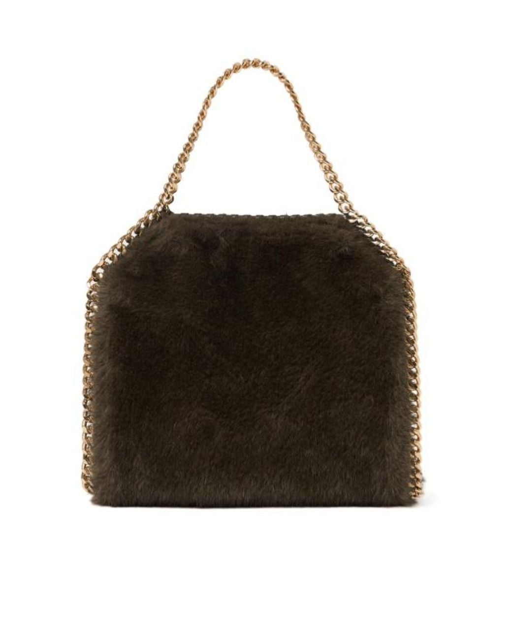 Stella McCartney Black Falabella Mink Mini Tote Bag