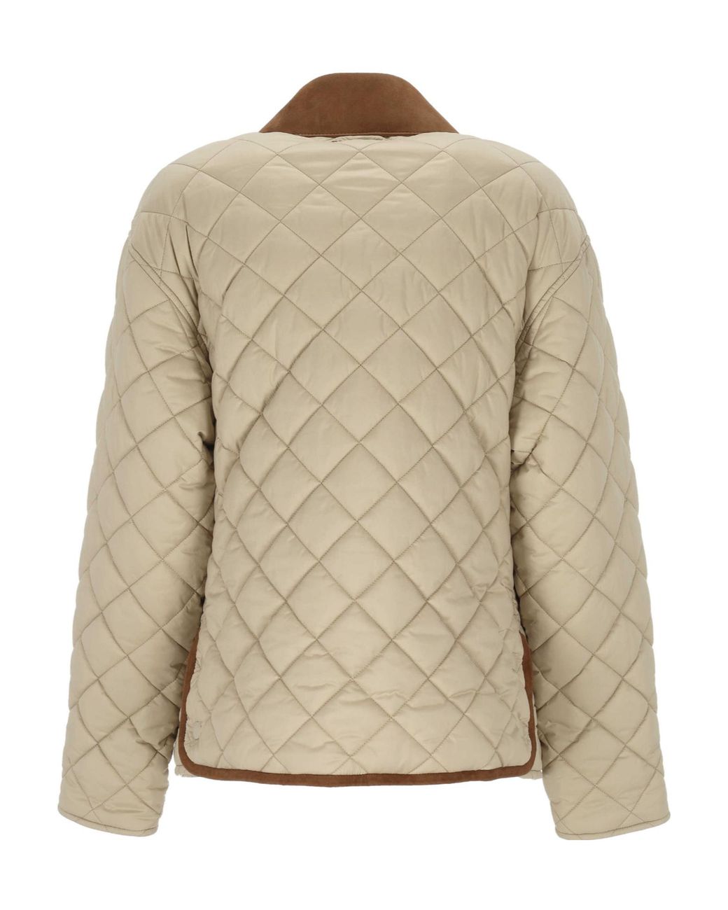 Miu Miu Natural Quilted Button-Up Jacket