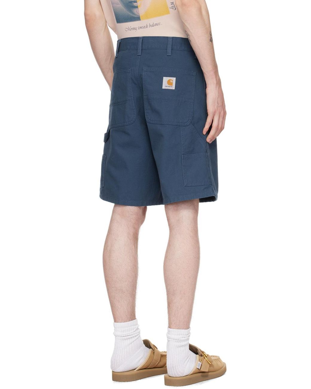 Carhartt Blue Double Knee Shorts for men