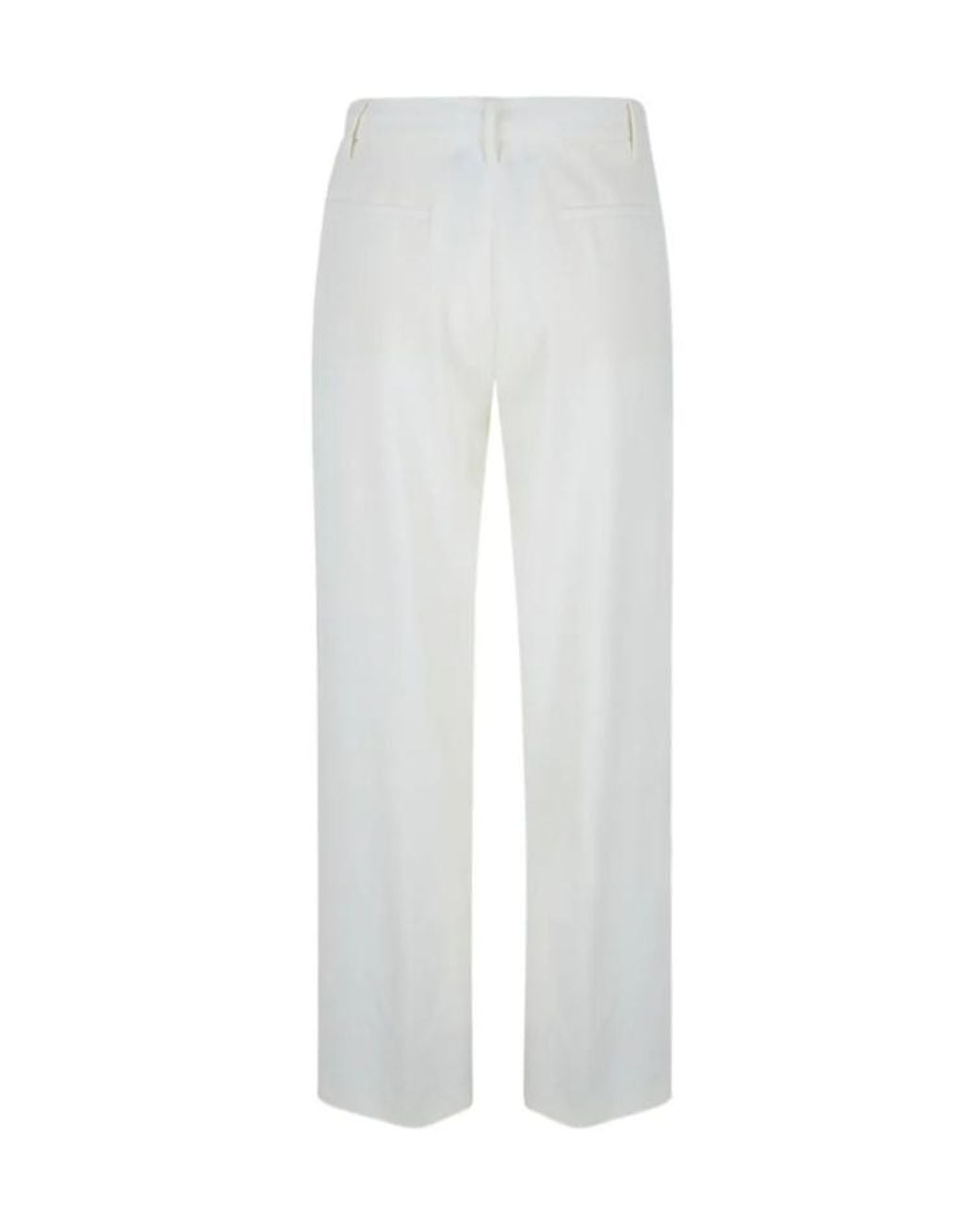 Fabiana Filippi White Straight-Leg Pants