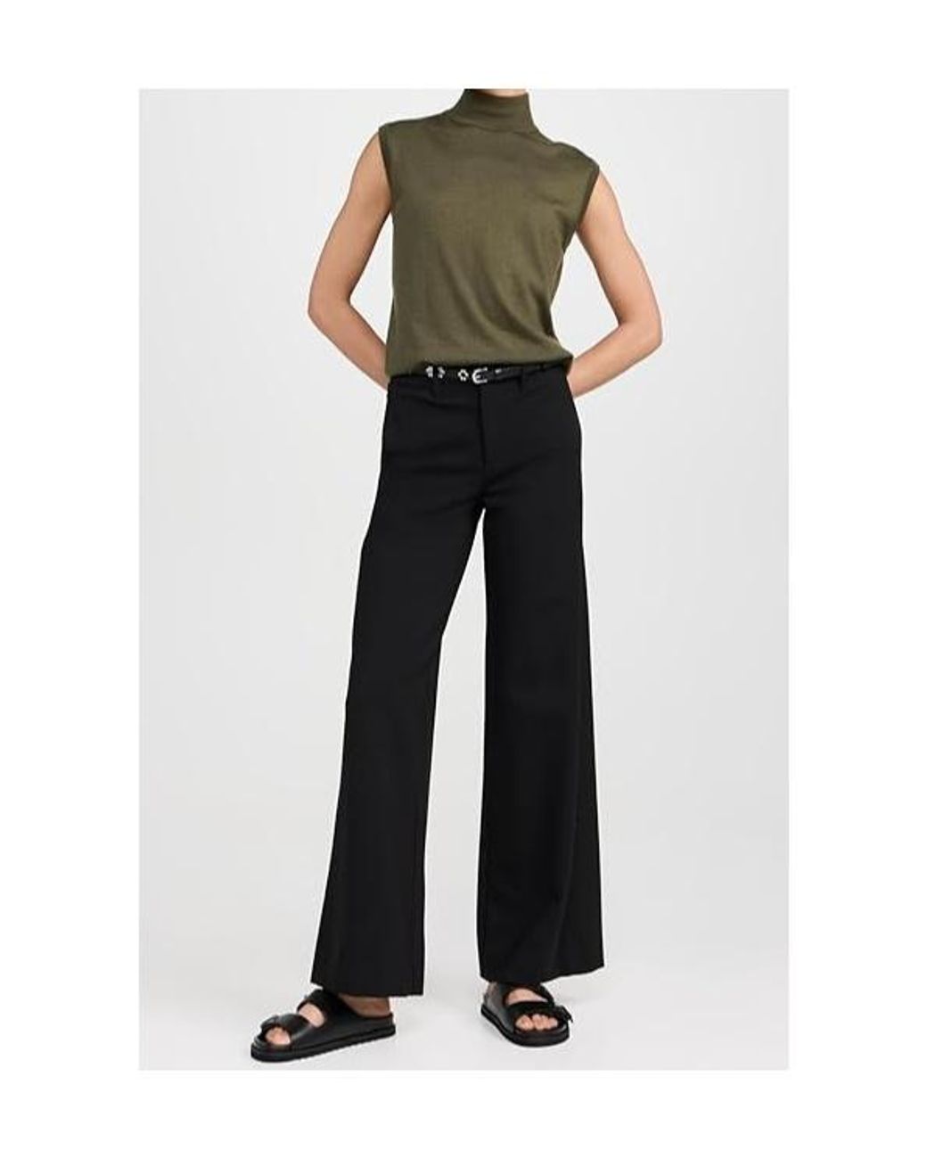 Rag & Bone Black Belt Loop Trousers