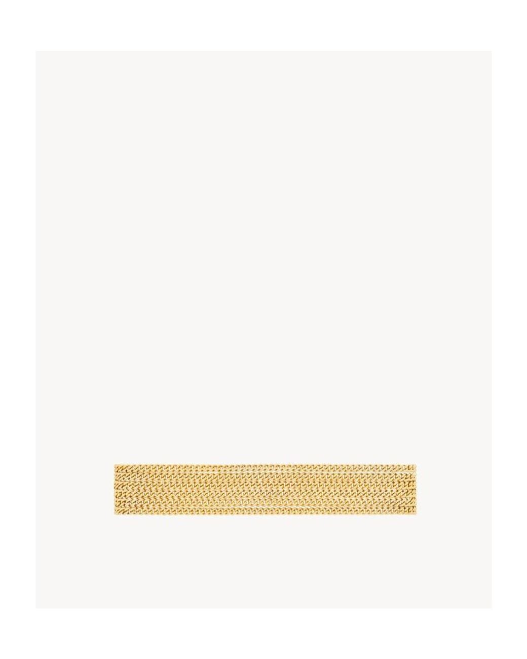 Saint Laurent Metallic Cassandre Chain Bracelet