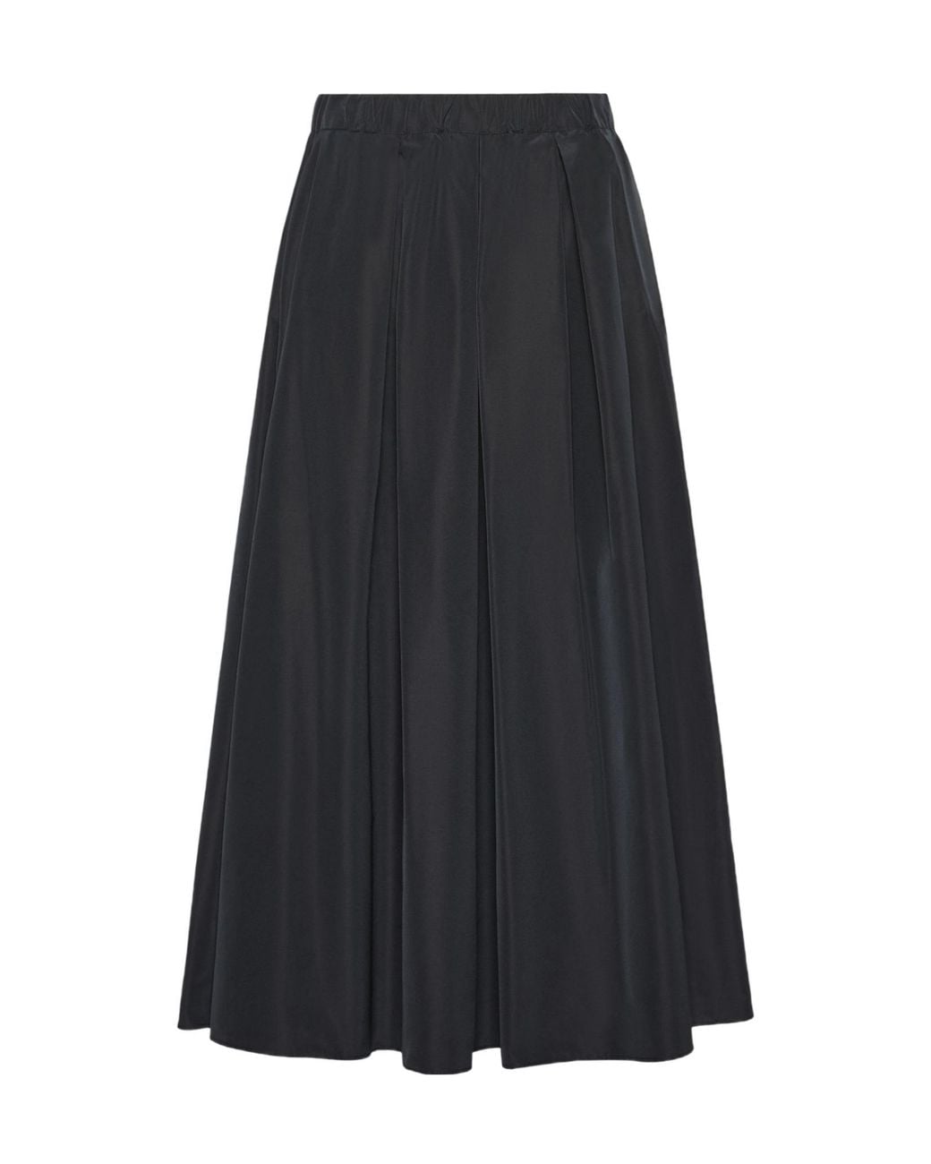 Weekend by Maxmara Black Long Taffeta Skirt