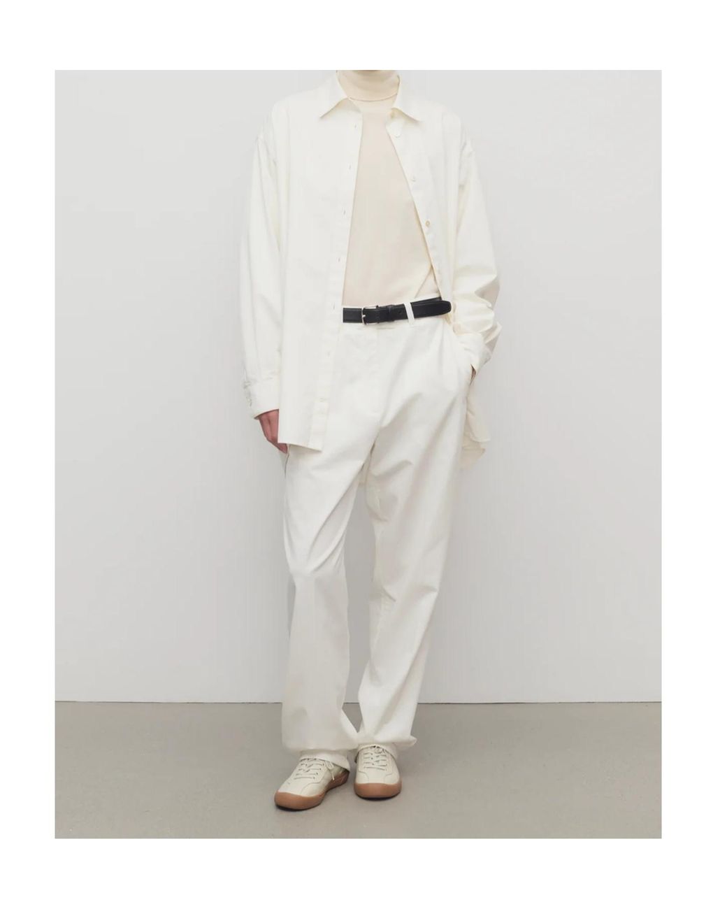 The Row White Neriah High-Waisted Tailored Pants