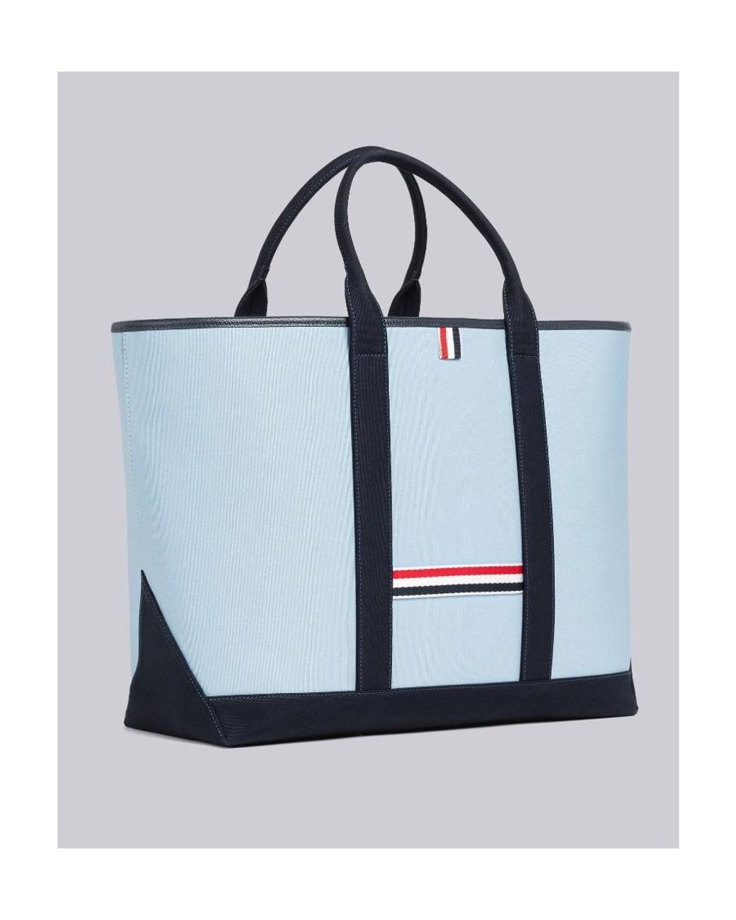 Thom Browne Blue Interlock Medium Tool Tote Bag for men