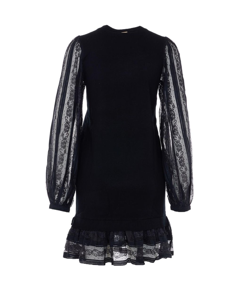 Twinset Black Lace Sleeve Mini Dress