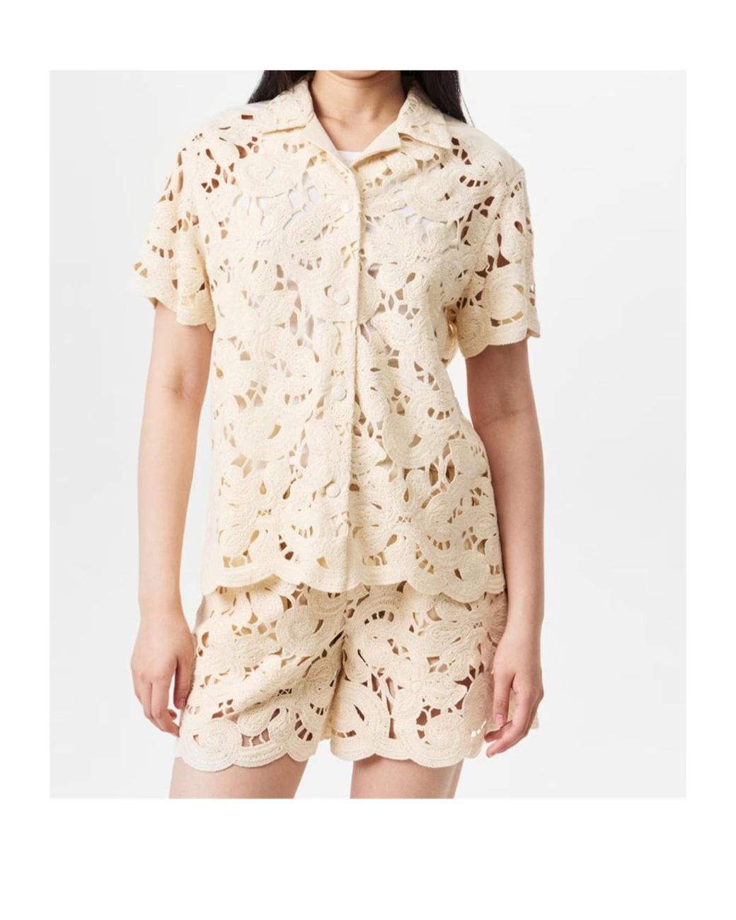 Moncler White Lapel Shirt