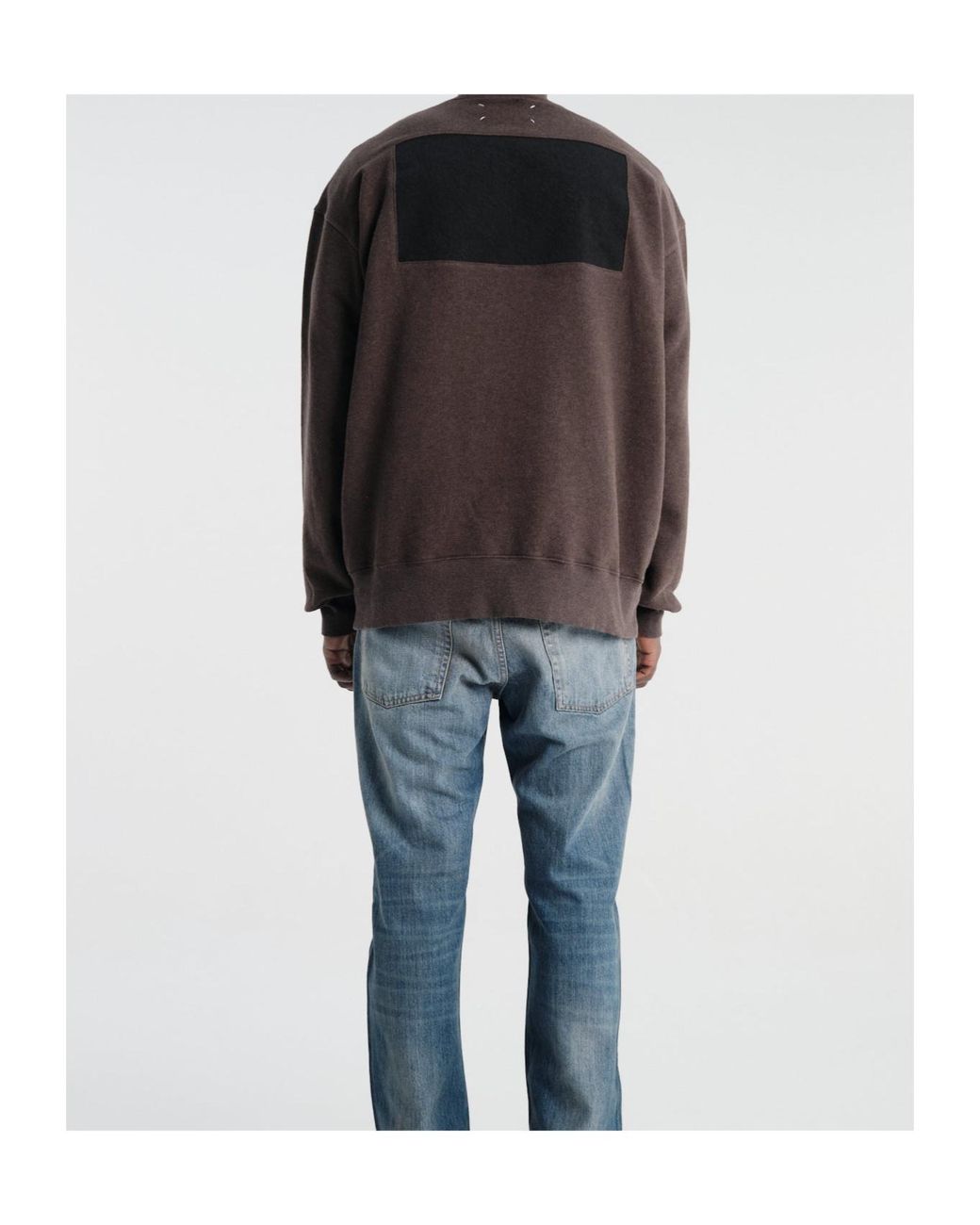 Maison Margiela Brown 4-Stitch Panelled Sweatshirt for men
