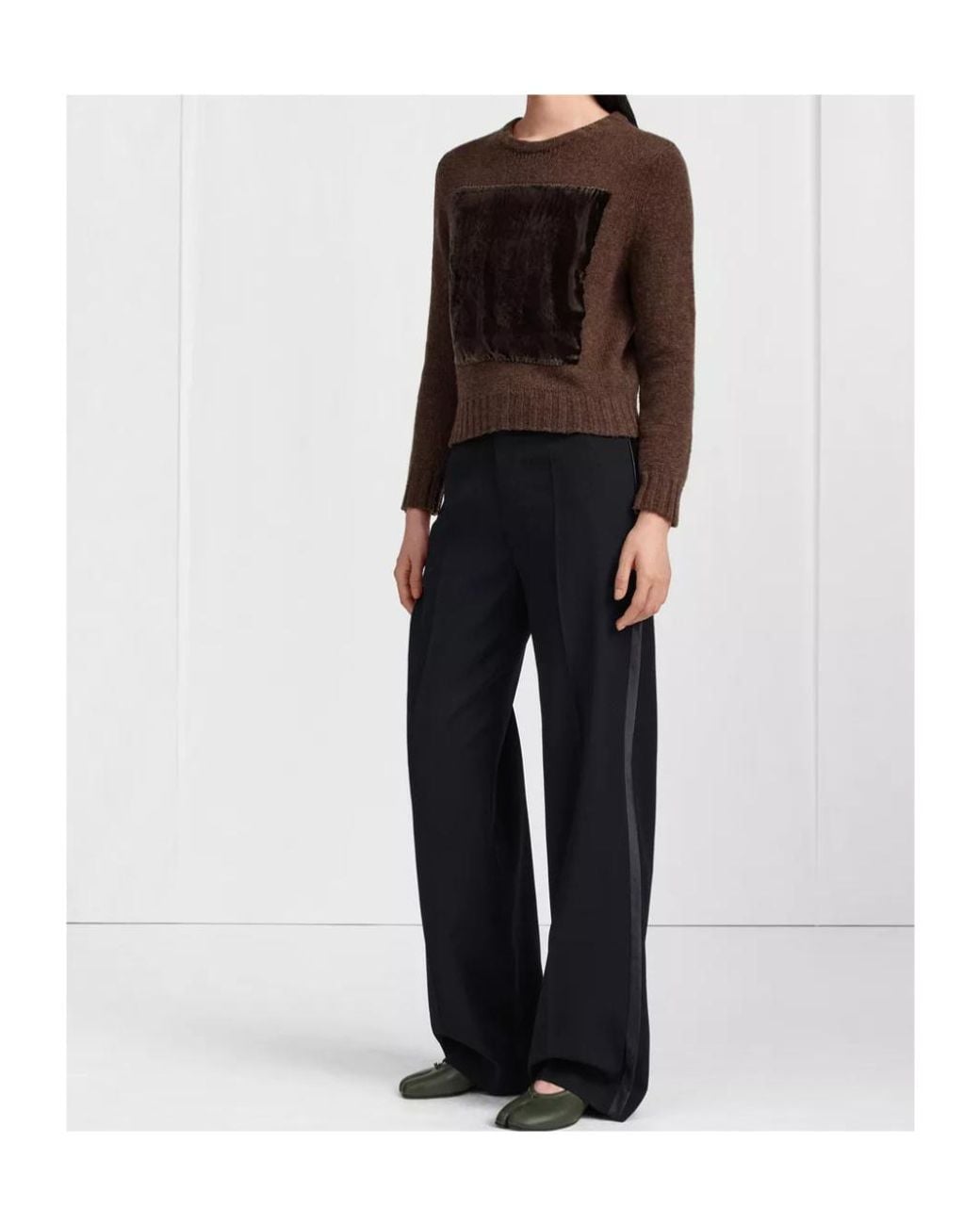 Maison Margiela Black Tailored Wide-Leg Pants