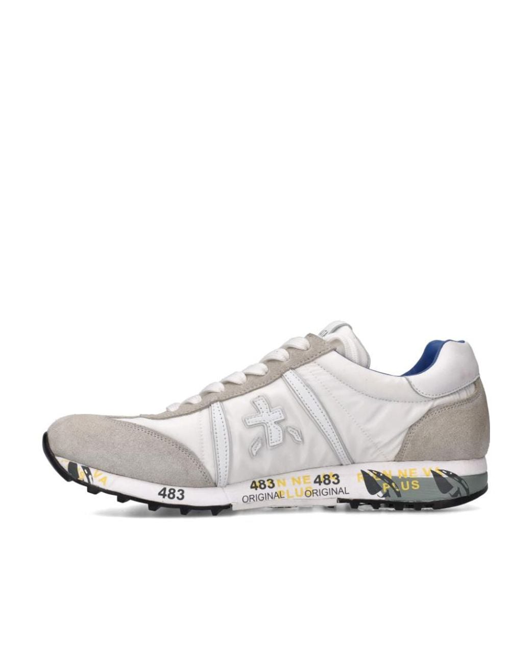 Premiata Gray Logo Casual Sneakers for men