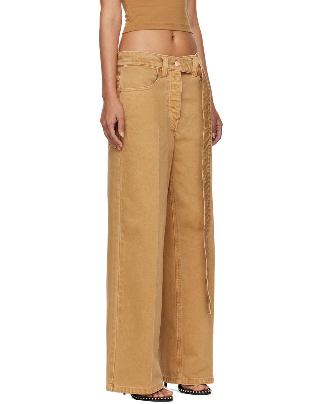 Alexander Wang Natural Belted Raver Jeans