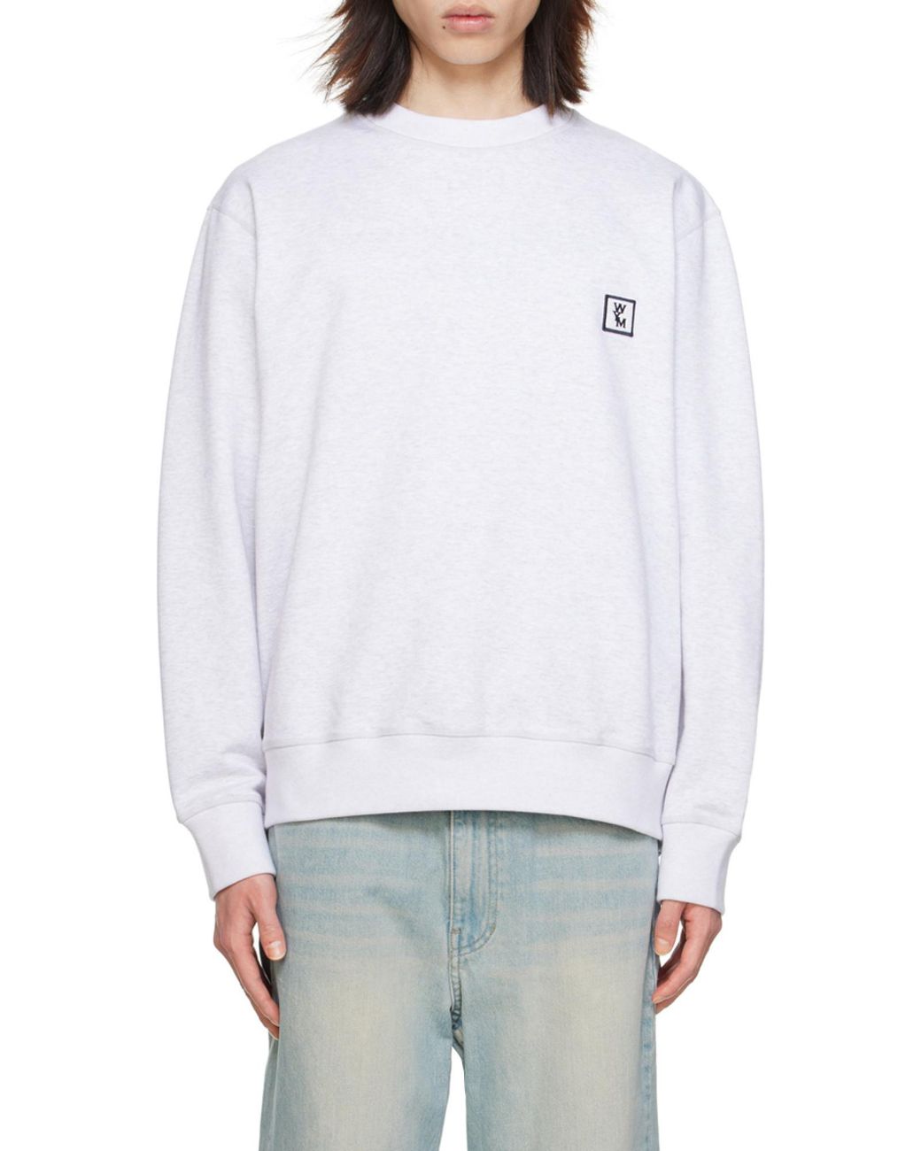 Wooyoungmi White Logo-Embroidered Sweatshirt for men
