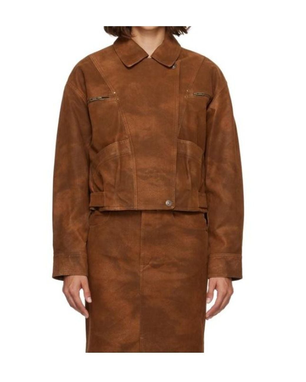 Isabel Marant Brown Long-Sleeve Casual Jacket