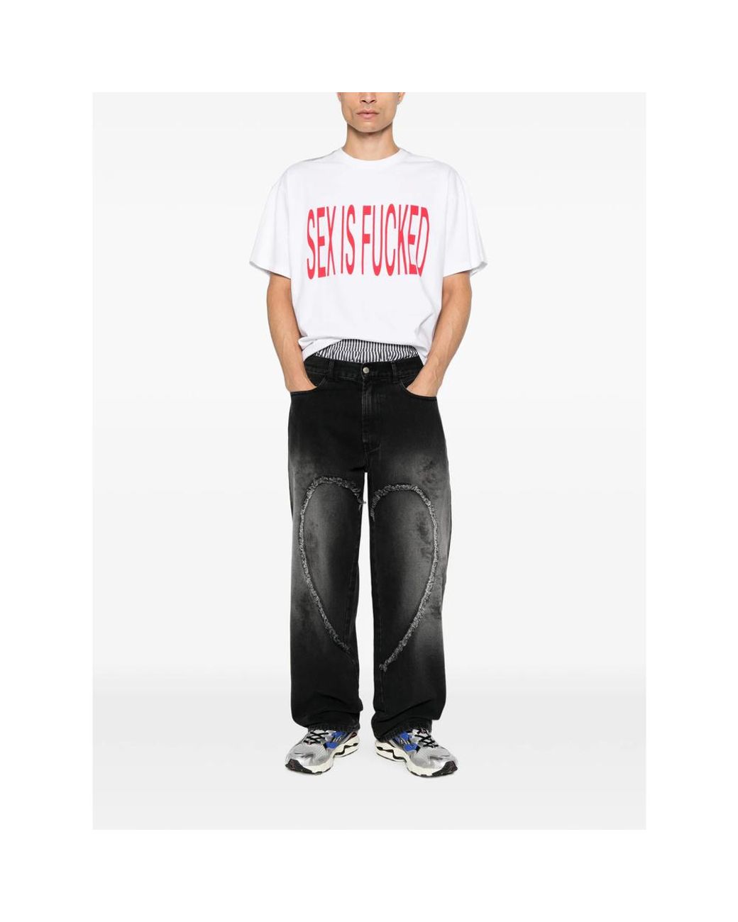 Carne Bollente White Crew-Neck Short-Sleeve T-Shirt for men