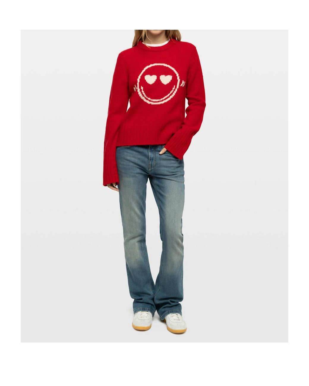 Zadig & Voltaire Red Crew-Neck Long-Sleeve Sweater
