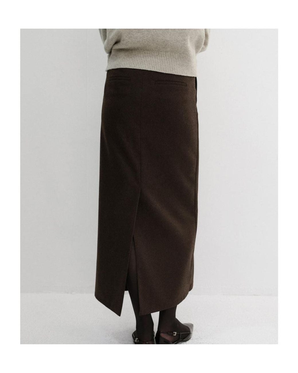 DUNST Brown Maxi Wrap Skirt