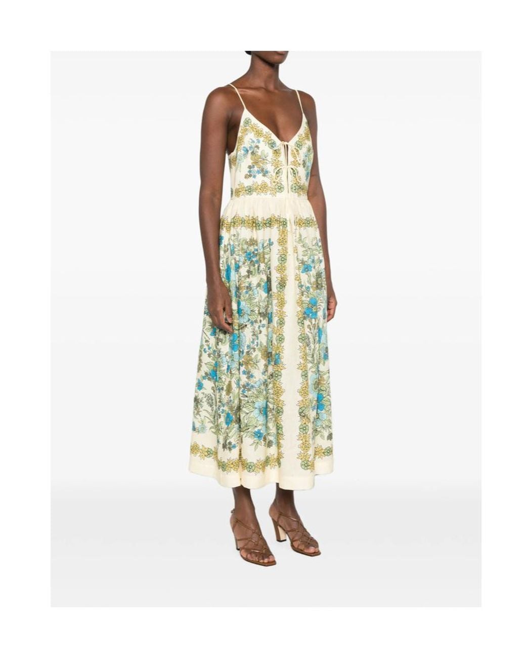 ALÉMAIS White Sophia Midi Dress