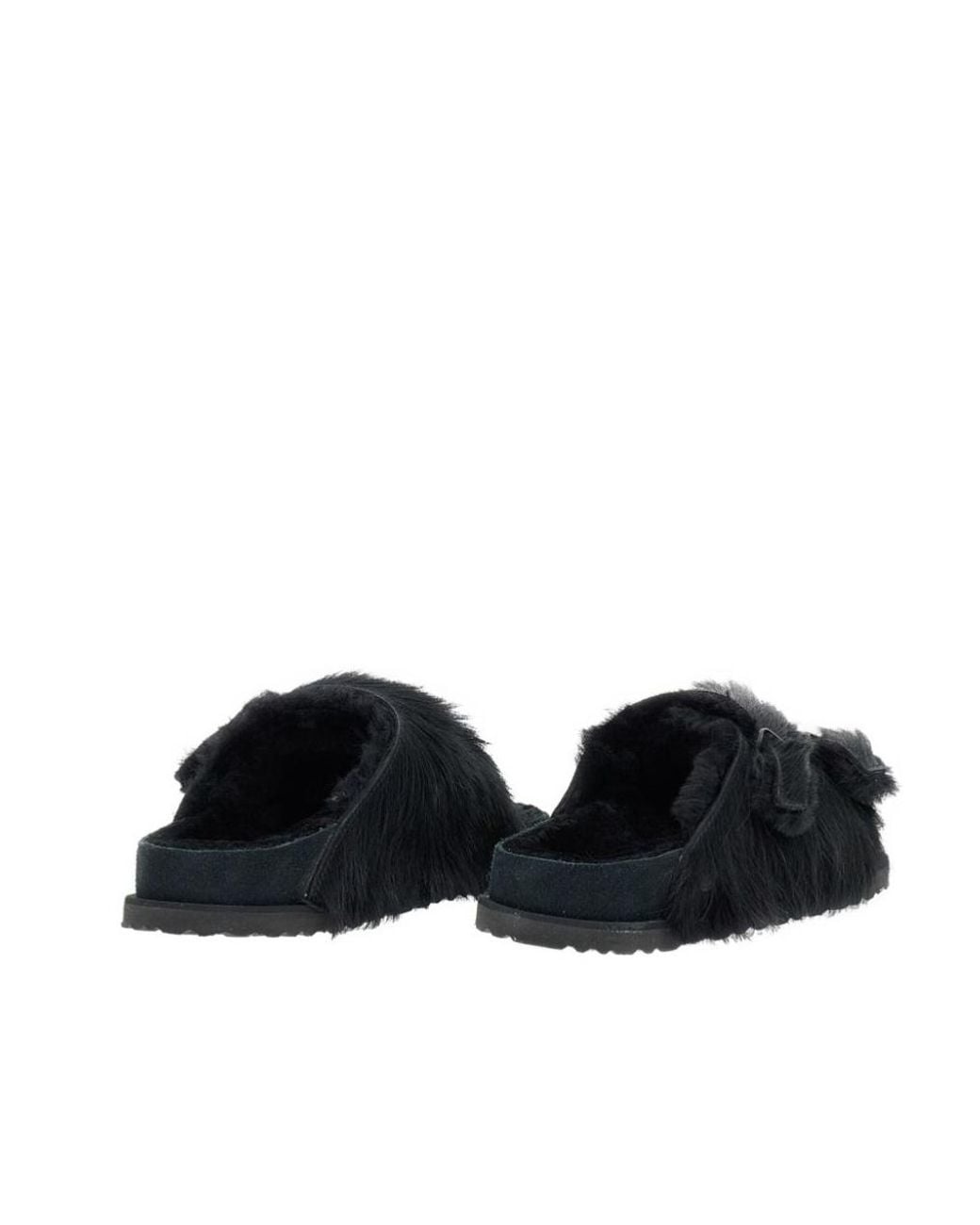 Birkenstock Black Zurich Shearling Sandals