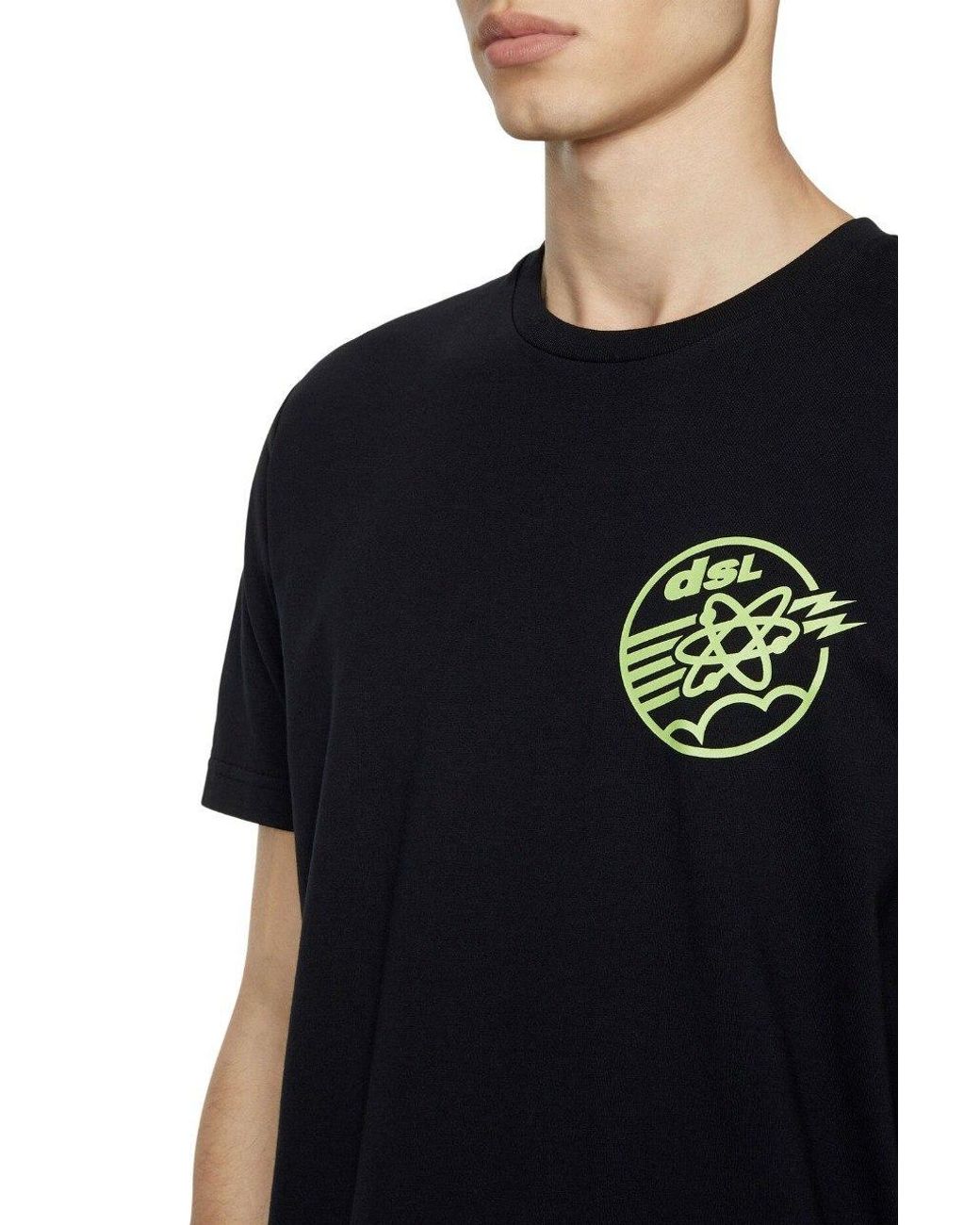 DIESEL Black T-Diegor-E7 Crew-Neck T-Shirt for men