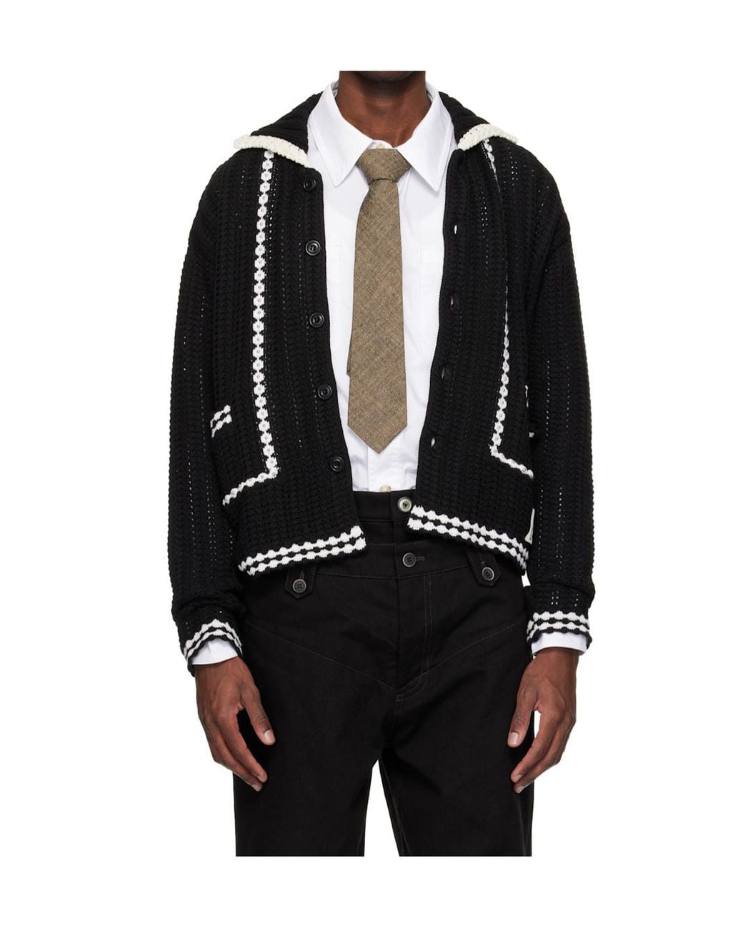 ANDERSSON BELL Black Fantasia Cardigan for men