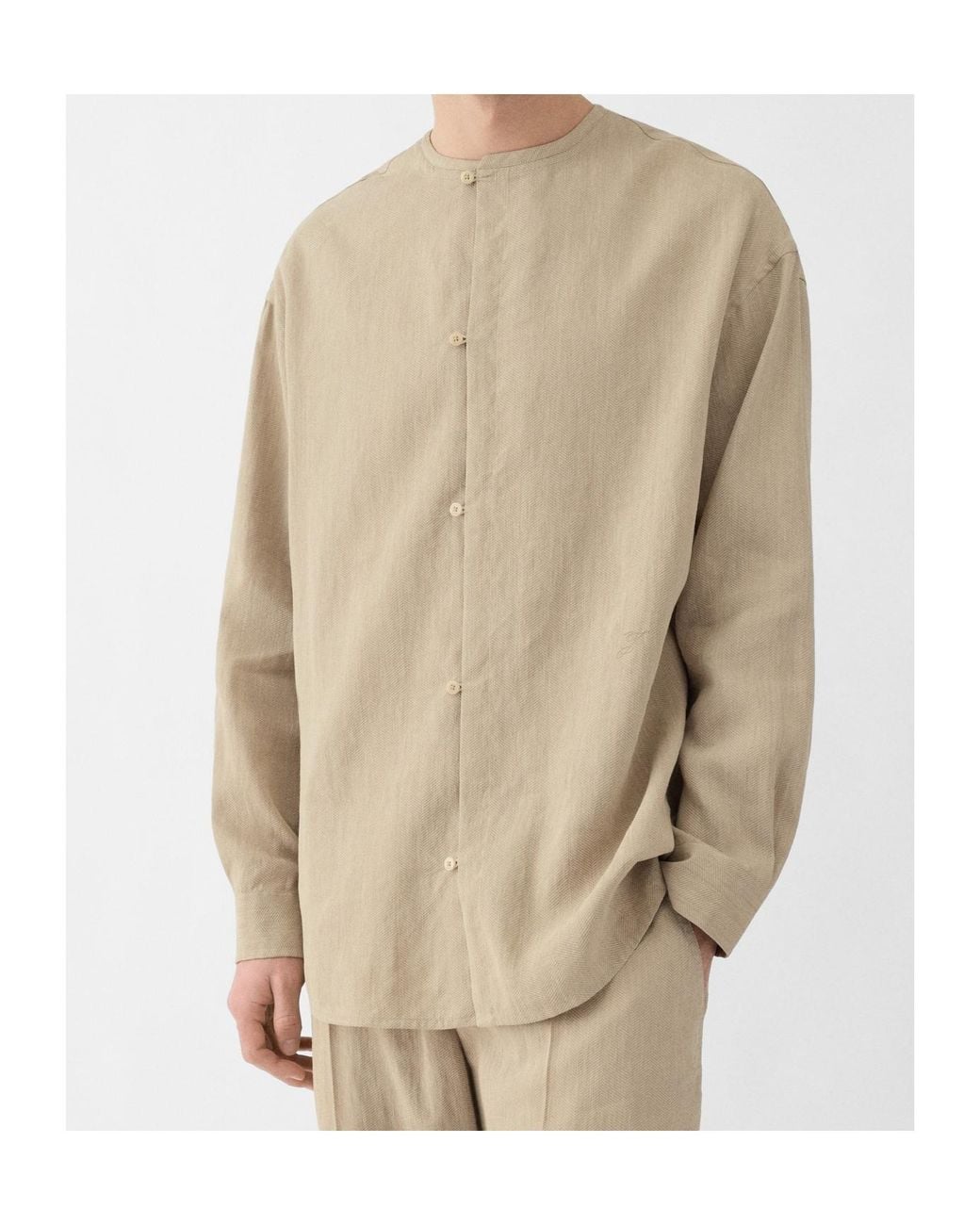 Jacquemus Natural The Pastro Long Sleeved Shirt for men