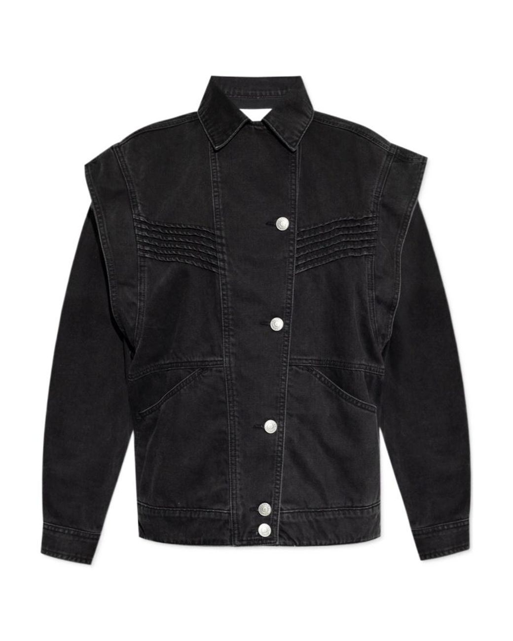 Isabel Marant Blue Harmon Button-Up Jacket