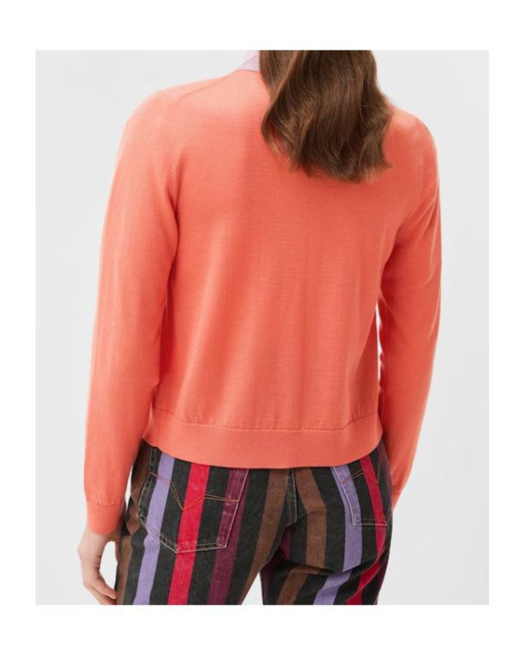 Versace Pink Logo Trim Buttoned Cardigan
