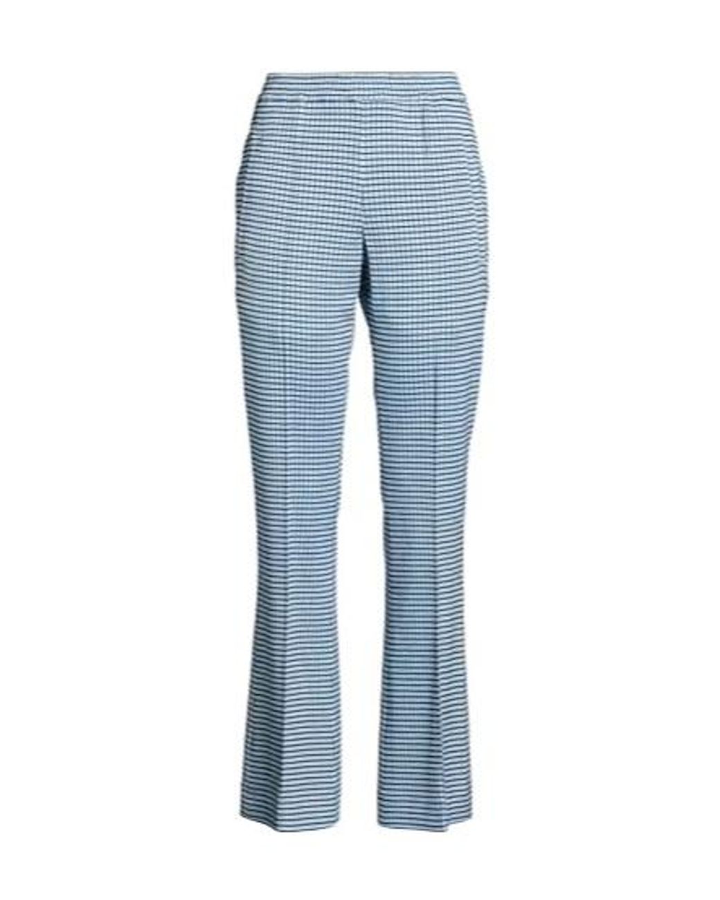 Marni Blue Plaid Knit Flared Pants