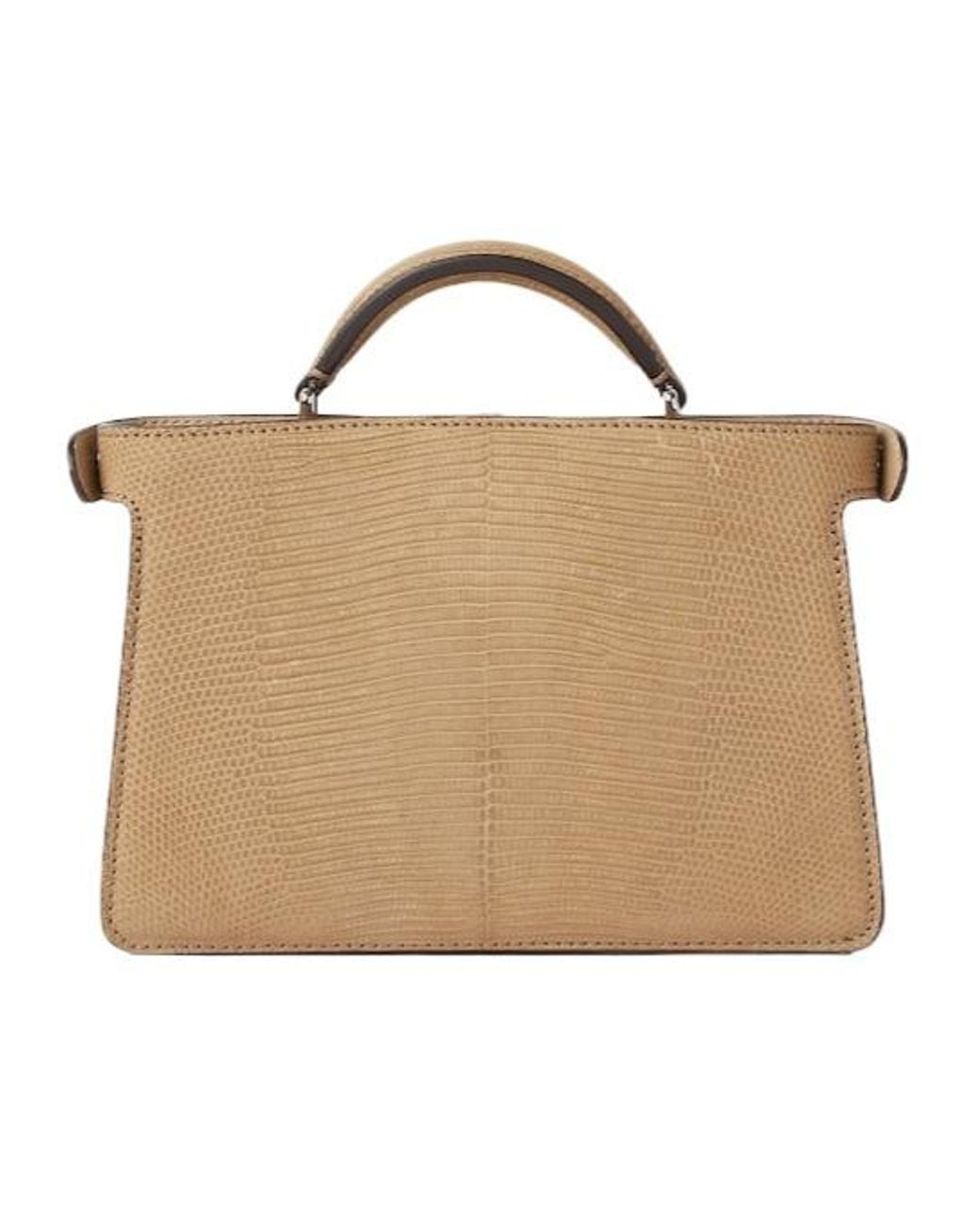 Fendi Natural Peekaboo Iseeu X-Cross Nubuck Lizard Leather Bag for men